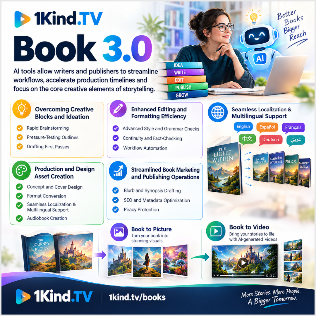 Book Tech News From 1Kind.TV